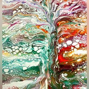 Abstract Acrylic Pour Art